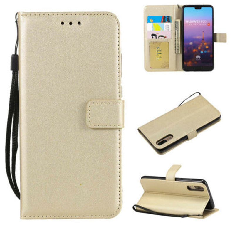 Leather Folio Wallet Case for Huawei P20 Leather Folio Wallet Case for Huawei P20